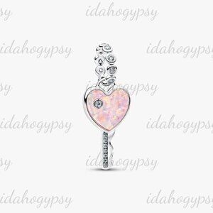 Pandora Opalescent Heart Key Dangle Charm
